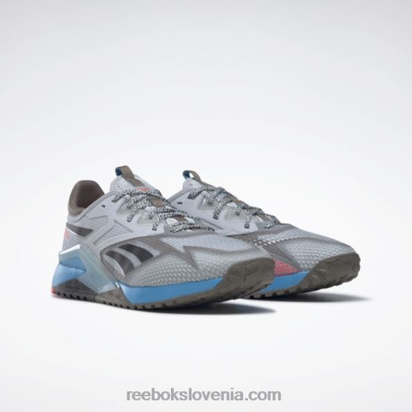 Reebok moški copati nano x2 tr adventure R22JR1107 pure grey 2/trek grey/radiant aqua