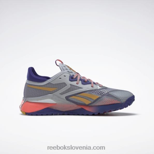 Reebok moški copati nano x2 tr adventure R22JR1122 čista siva 3/krepko vijolična/oranžna flare