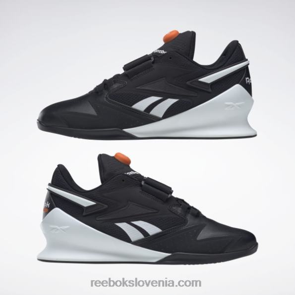 Reebok moški čevlji za dvigovanje uteži legacy lifter iii R22JR1069 jedro črno/ftwr belo/oranžno smash s23-r