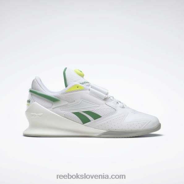 Reebok moški čevlji za dvigovanje uteži legacy lifter iii R22JR1085 ftwr bela/glen zelena/sončno kislinsko rumena