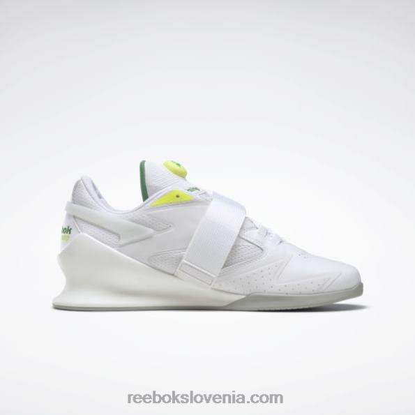 Reebok moški čevlji za dvigovanje uteži legacy lifter iii R22JR1085 ftwr bela/glen zelena/sončno kislinsko rumena
