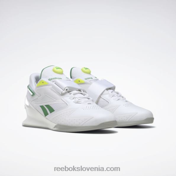 Reebok moški čevlji za dvigovanje uteži legacy lifter iii R22JR1085 ftwr bela/glen zelena/sončno kislinsko rumena