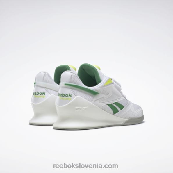 Reebok moški čevlji za dvigovanje uteži legacy lifter iii R22JR1085 ftwr bela/glen zelena/sončno kislinsko rumena