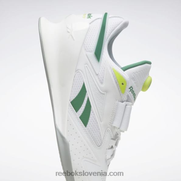 Reebok moški čevlji za dvigovanje uteži legacy lifter iii R22JR1085 ftwr bela/glen zelena/sončno kislinsko rumena