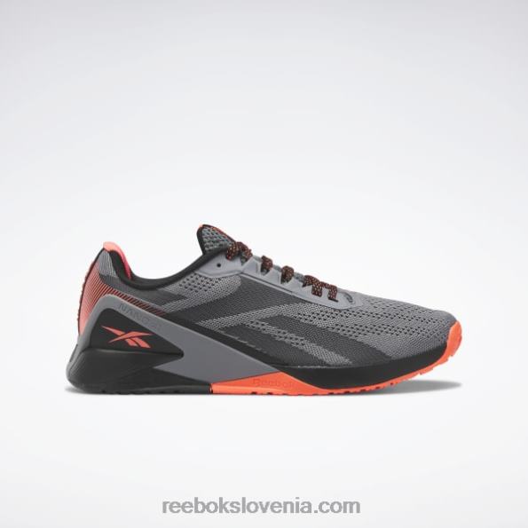 Reebok nano x1 moški copati za trening R22JR1044 jedro črno/čisto sivo 5/oranžno bleščanje