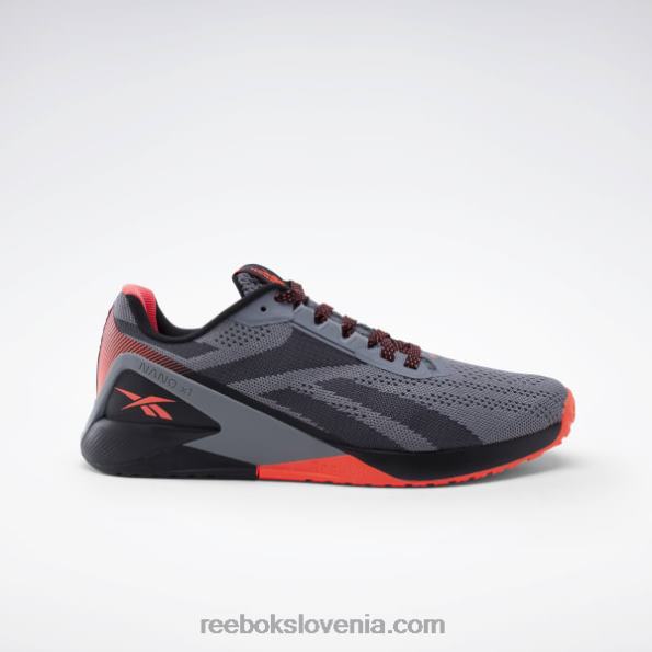 Reebok nano x1 moški copati za trening R22JR1044 jedro črno/čisto sivo 5/oranžno bleščanje