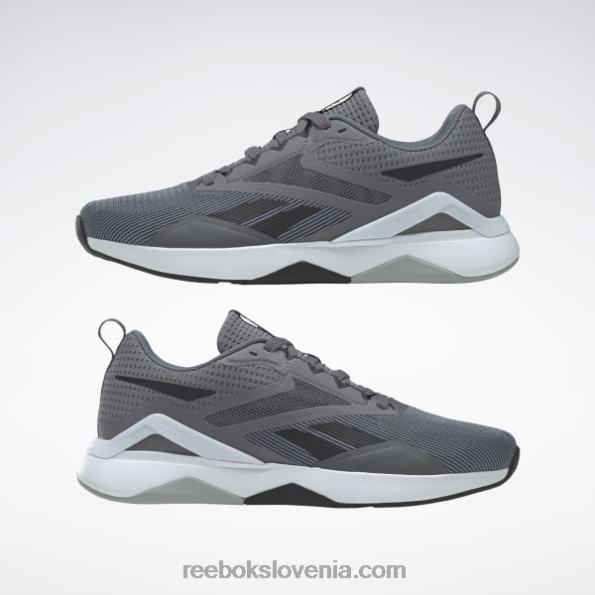 Reebok nanoflex tr 2.0 moški copati za trening R22JR1088 čisto siva 6/jedro črna/čisto siva 3