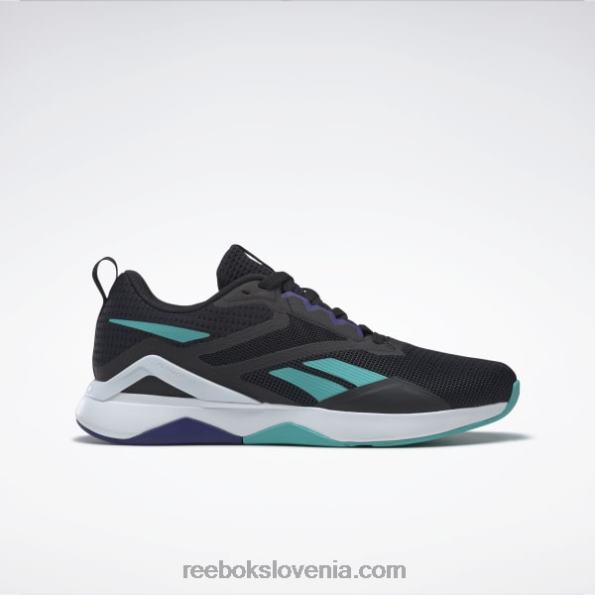 Reebok nanoflex tr 2.0 moški copati za trening R22JR1128 jedro črna/čisto siva 8/klasično modrozelena
