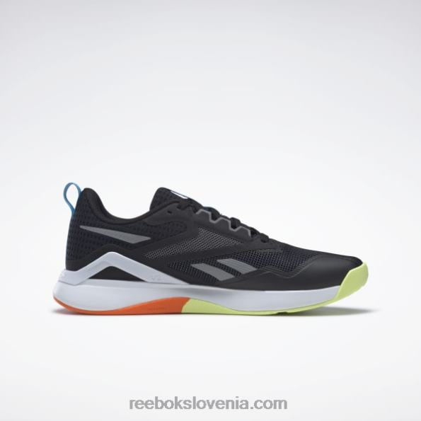 Reebok nanoflex tr 2.0 moški copati za trening R22JR1199 jedro črna/čisto siva 6/oranžna s23-r