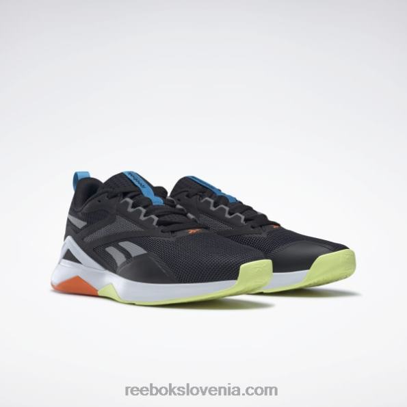 Reebok nanoflex tr 2.0 moški copati za trening R22JR1199 jedro črna/čisto siva 6/oranžna s23-r