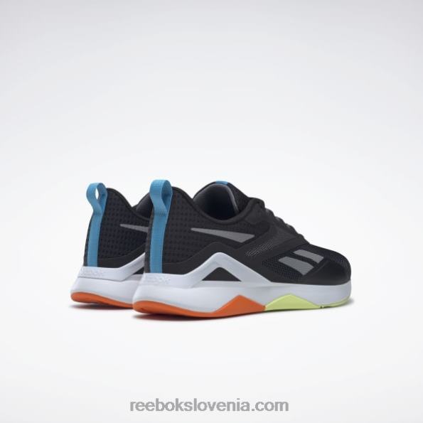 Reebok nanoflex tr 2.0 moški copati za trening R22JR1199 jedro črna/čisto siva 6/oranžna s23-r