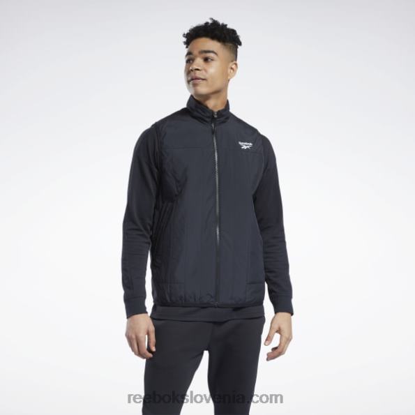 Reebok vrhnja oblačila lahek podložen telovnik R22JR1174 Črna moški