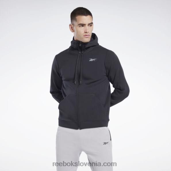 Reebok Dreamblend pulover s kapuco na zadrgo R22JR1255 Črna moški