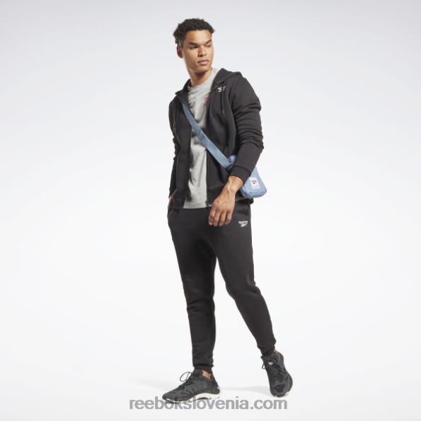 Reebok identity pulover s kapuco iz flisa R22JR1342 Črna moški