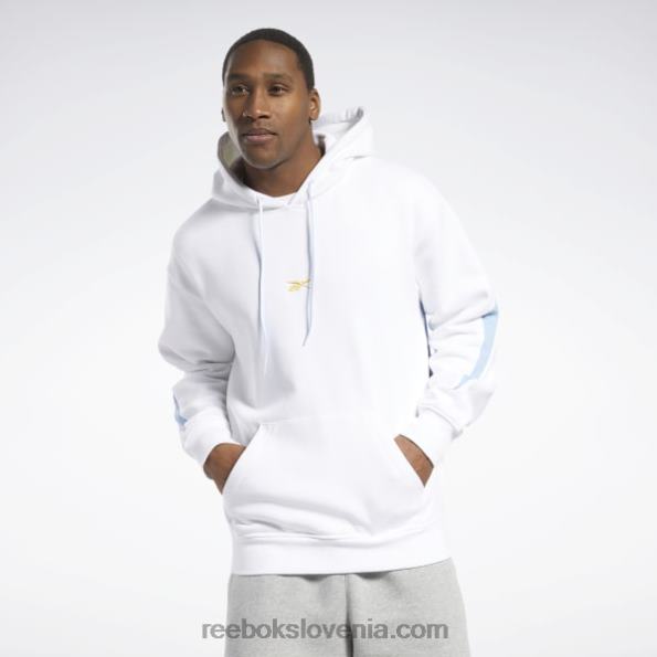 Reebok košarkarski zadnji vektorski pulover s kapuco R22JR1144 bela moški