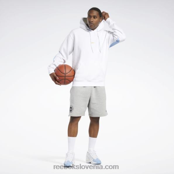 Reebok košarkarski zadnji vektorski pulover s kapuco R22JR1144 bela moški