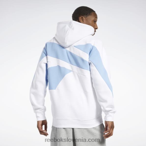 Reebok košarkarski zadnji vektorski pulover s kapuco R22JR1144 bela moški