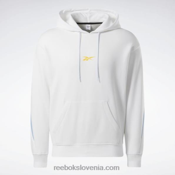 Reebok košarkarski zadnji vektorski pulover s kapuco R22JR1144 bela moški