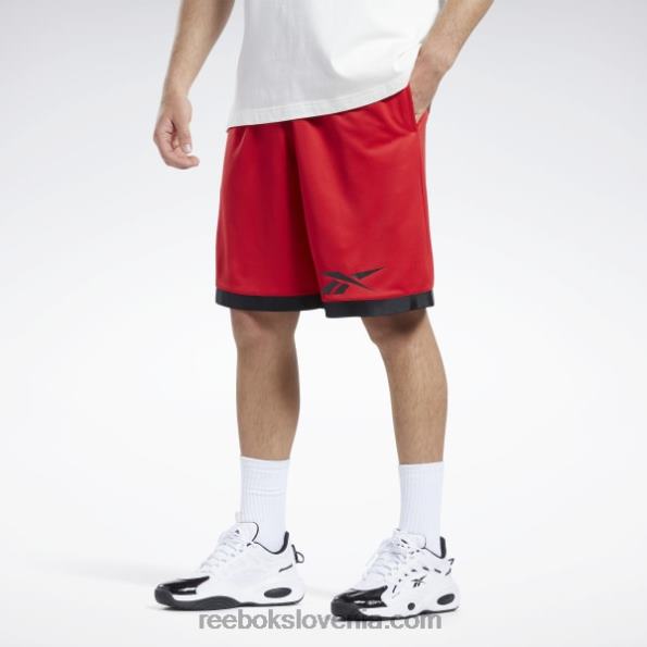Reebok košarkarske mrežaste kratke hlače R22JR1269 vektor rdeča moški