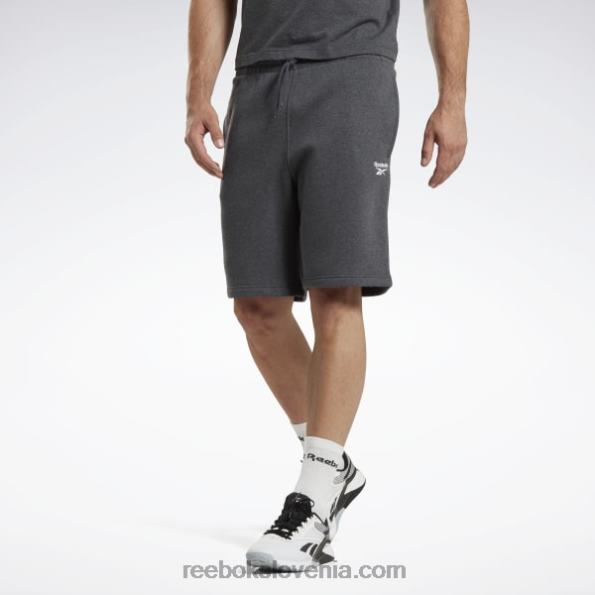 Reebok kratke hlače iz flisa identitete R22JR1203 temno sivo vresje moški