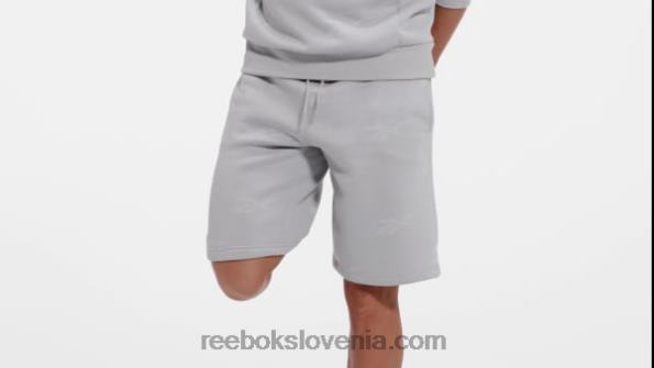 Reebok kratke hlače iz flisa identity vector R22JR1285 čista siva 3 moški