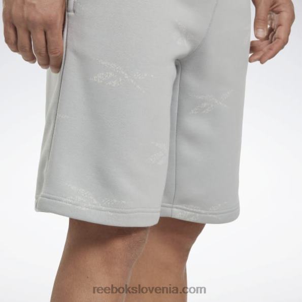 Reebok kratke hlače iz flisa identity vector R22JR1285 čista siva 3 moški