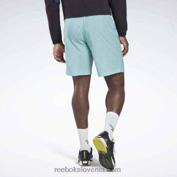 Reebok les mills lahke tkane kratke hlače R22JR1298 polklasična teal moški