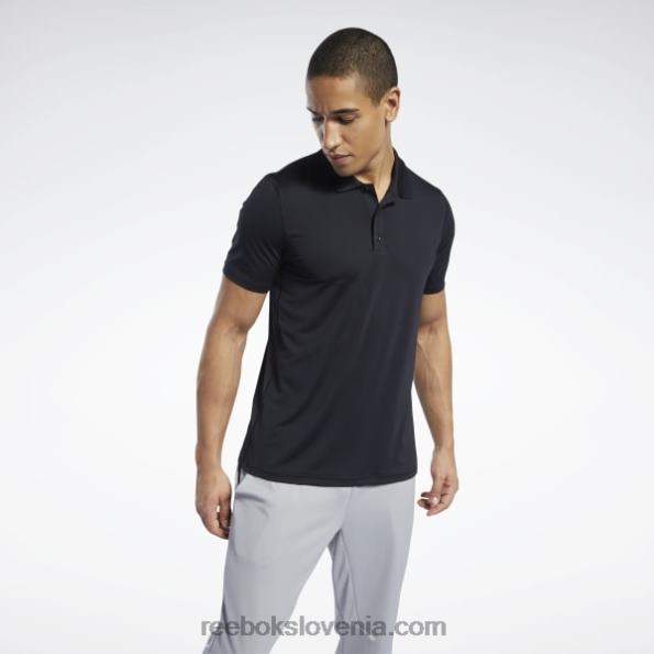 Reebok polo majica, pripravljena za vadbo R22JR1228 Črna moški