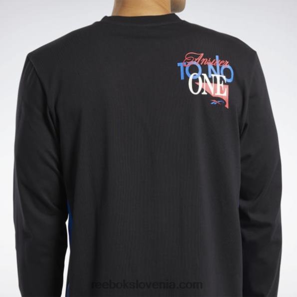 Reebok answer to one majica z dolgimi rokavi R22JR1264 Črna moški