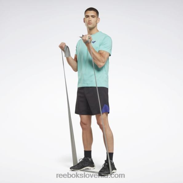 Reebok les mills grafična majica s kratkimi rokavi R22JR1313 polklasična teal moški