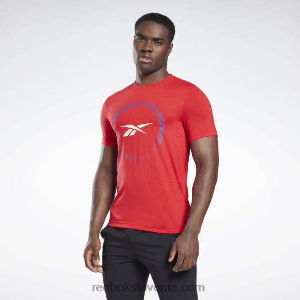 Reebok life is not a spectator športna grafična majica R22JR1295 vektor rdeča moški