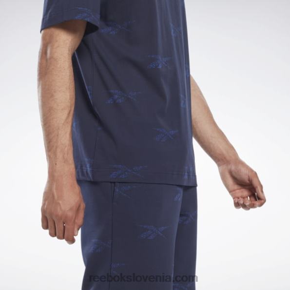 Reebok majica z vektorjem identitete R22JR1257 vektorska mornarica moški