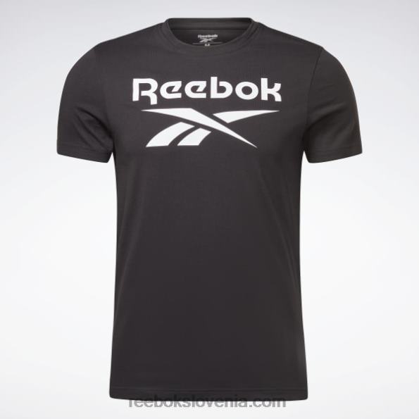 Reebok majica z velikim logotipom identitete R22JR1238 Črna moški