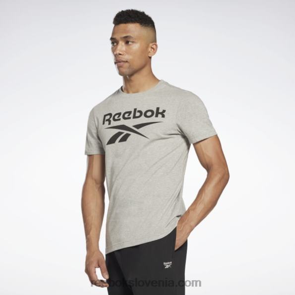 Reebok majica z velikim logotipom identitete R22JR1306 srednje siva vresa moški