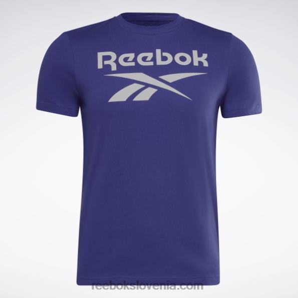 Reebok majica z velikim logotipom identitete R22JR1348 krepko vijolična moški