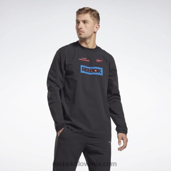 Reebok thermowarm+graphene majica s srednjim slojem z dolgimi rokavi R22JR1288 Črna moški