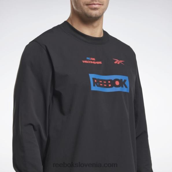 Reebok thermowarm+graphene majica s srednjim slojem z dolgimi rokavi R22JR1288 Črna moški