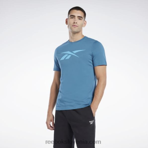 Reebok vektorska majica z grafično serijo R22JR1261 jekleno modra s23-r moški