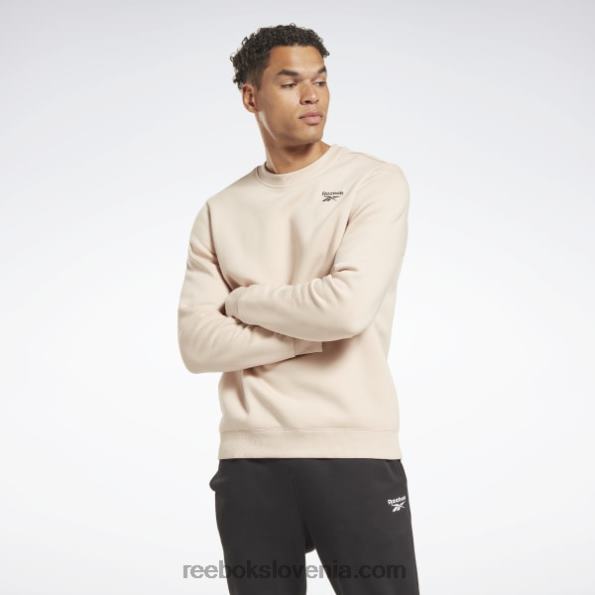 Reebok identity flis vector crew pulover R22JR1219 mehki ekru moški