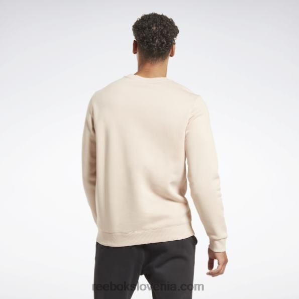 Reebok identity flis vector crew pulover R22JR1219 mehki ekru moški