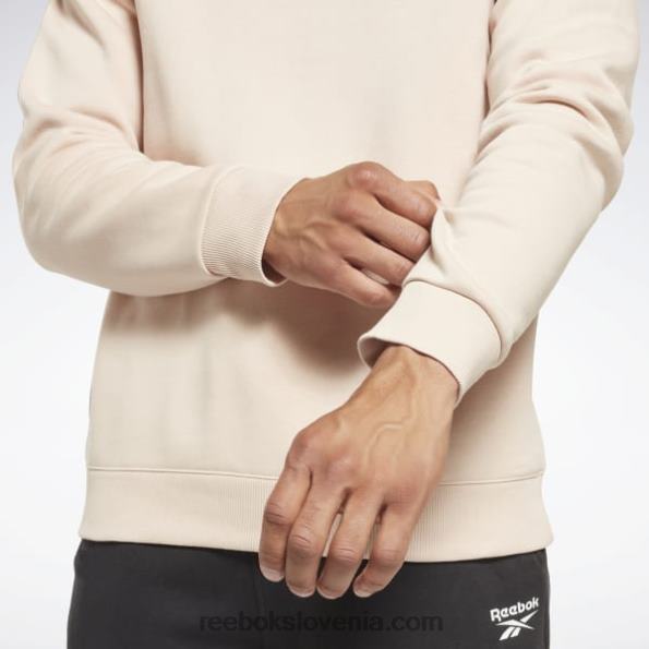 Reebok identity flis vector crew pulover R22JR1219 mehki ekru moški