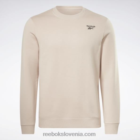 Reebok identity flis vector crew pulover R22JR1219 mehki ekru moški