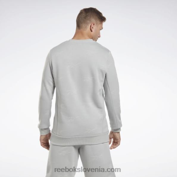 Reebok identity vector pulover iz flisa R22JR1248 čista siva 3 moški