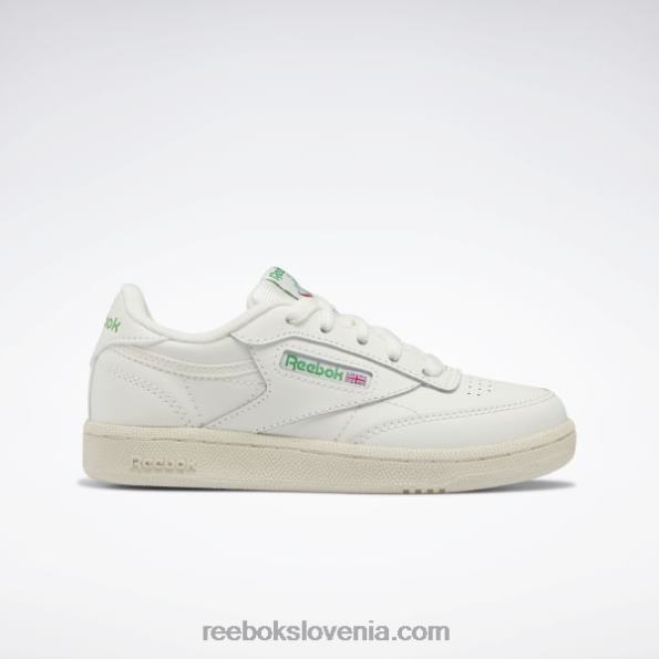 Reebok club c čevlji - predšolski R22JR1411 kreda/glen zelena otroci