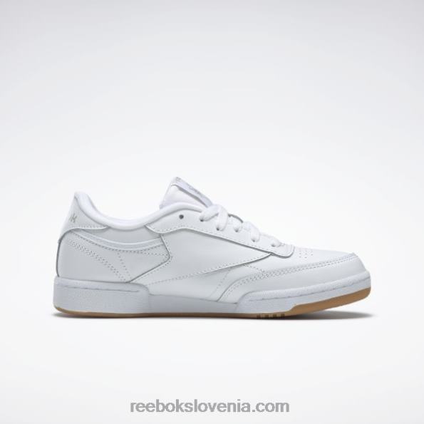 Reebok club c čevlji - razredna šola R22JR1391 belo/gumi otroci