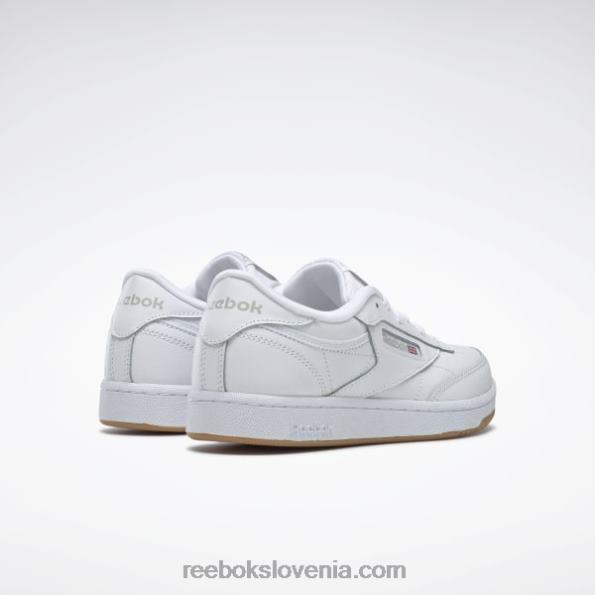 Reebok club c čevlji - razredna šola R22JR1391 belo/gumi otroci