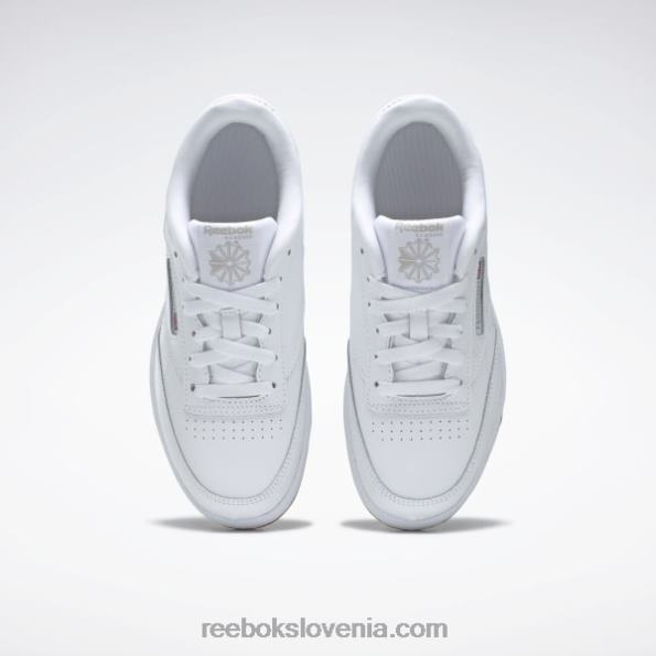 Reebok club c čevlji - razredna šola R22JR1391 belo/gumi otroci