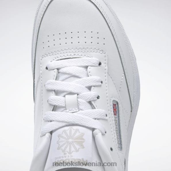Reebok club c čevlji - razredna šola R22JR1391 belo/gumi otroci