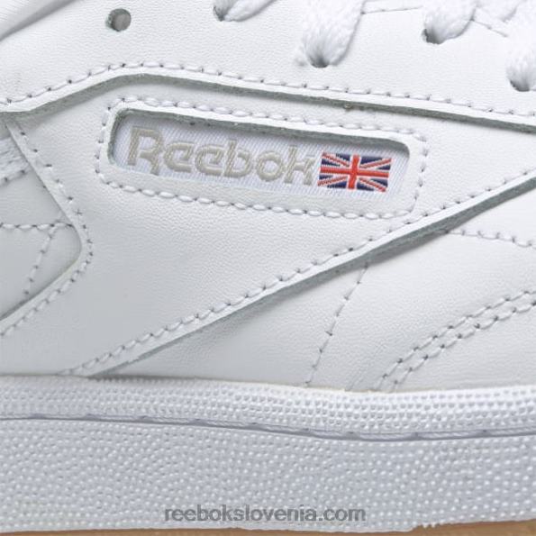 Reebok club c čevlji - razredna šola R22JR1391 belo/gumi otroci