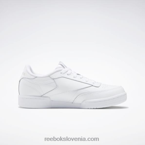 Reebok club c čevlji - razredna šola R22JR1394 bela/prosojno siva otroci